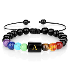 Lucky Pull Cord Bracelet - Retro Couples Gift with 26 Alphabet Beads