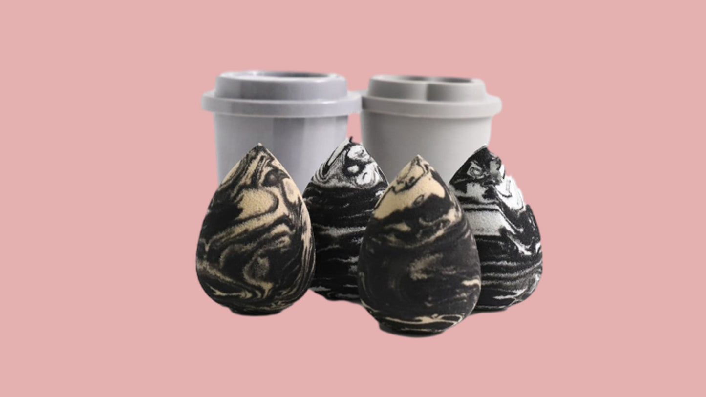 Elegant Marble Beauty Sponge – Ultra Soft & Reusable