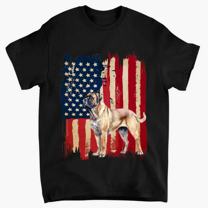 Can upload your own pet photos-Personalized dog flag printed clothing gift for dog lovers