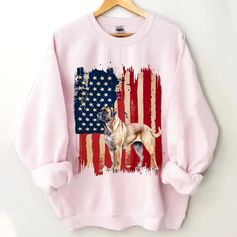 Can upload your own pet photos-Personalized dog flag printed clothing gift for dog lovers