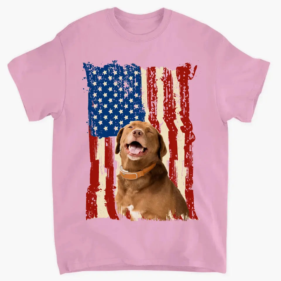 Personalize upload your photo flag background print clothes