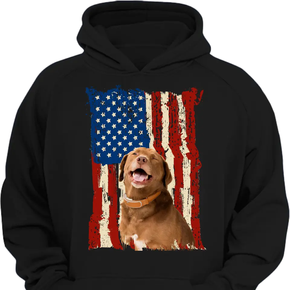 Personalize upload your photo flag background print clothes