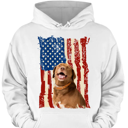 Personalize upload your photo flag background print clothes