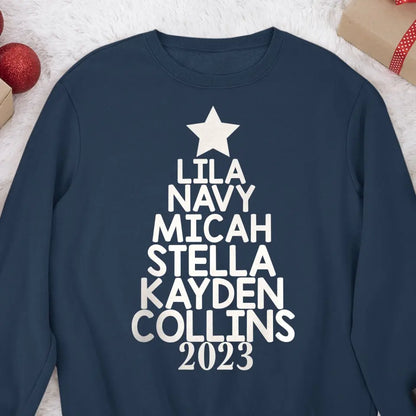 Our Family Christmas Tree 2023 - Personalized SweatShirt
