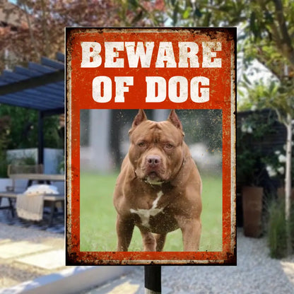 Beware of Dog Metal Yard Sign, Gift for Dog Lovers, Please Don't Knock My Baby Is Sleeping Funny Warning Sign