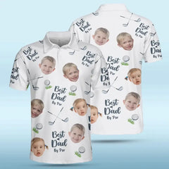 Custom Photo Best Dad Ever - Family Personalized Custom All Over Print Polo Shirt - Father's Day, Gift For Dad