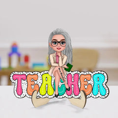 Doll Teacher Sitting On Text Dalmatian Dot Personalized