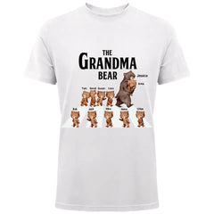 Personalized Grandma Bear With Kid Names T-shirt