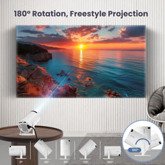 S100 Mini Projector – Compact Portable WiFi Android 11 Projector for Home Theater & Streaming | HD 1080p Supported | Perfect for Indoor & Outdoor Use