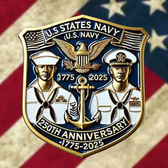 United States Navy Memorial Pin - 250th Anniversary Commemorative Lapel Pin