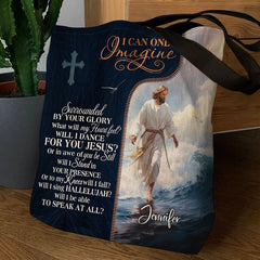 Jesuspirit| Personalized Christian Tote Bag | Jesus I Can Only Imagine