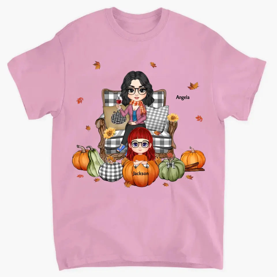 Grandma's Little Pumpkins Fall Season Personalized T-shirt