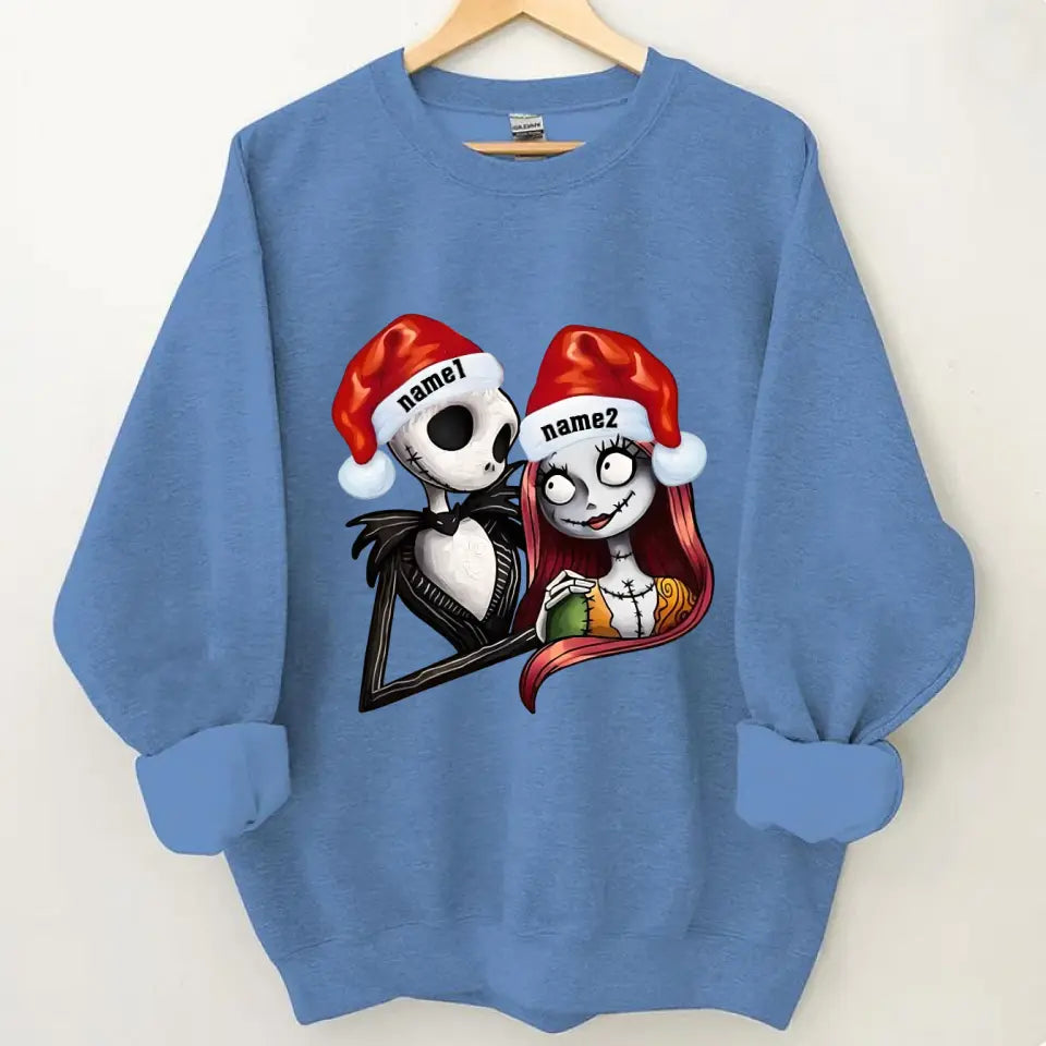 Ghost Couple with Name, Skull Personalized Sweatshirt